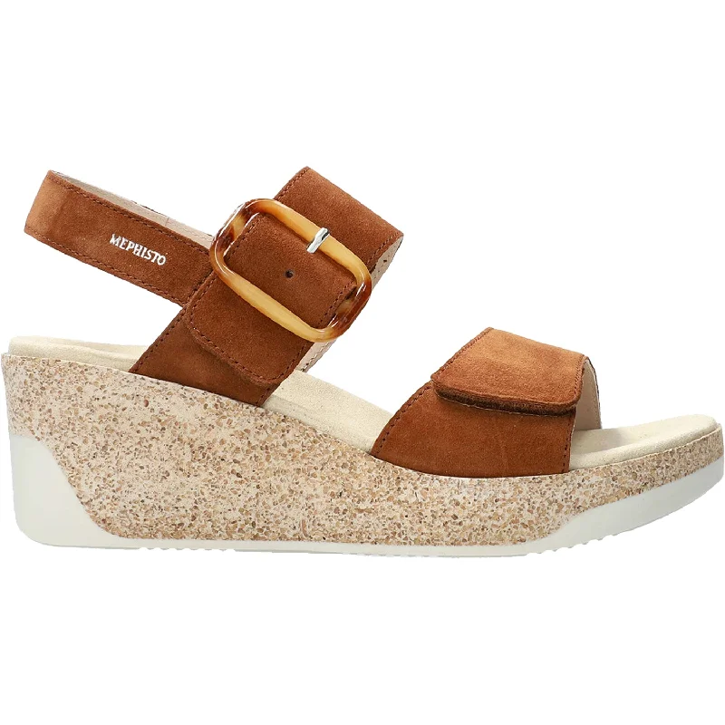 Men's sandals with a removable insole for cleaningWomen's Mephisto Giulia Hazelnut Suede