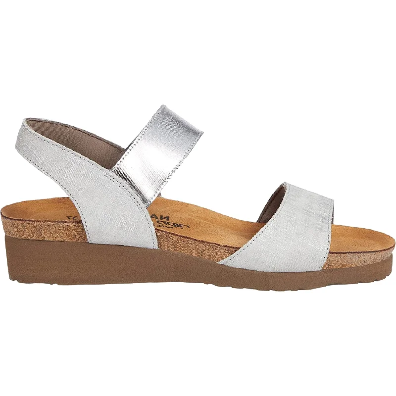 Men's sandals with a shock - absorbing insoleWomen's Naot Emily Grey Linen Leather