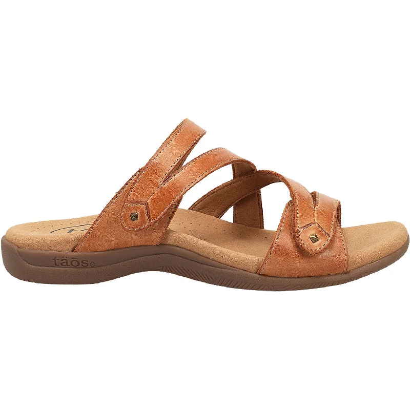 Men's sandals with a cushioned footbedWomen's Taos Double U Caramel Leather