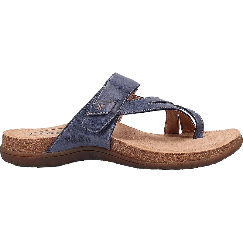 Flip - flop style men's sandals for beach wearWomen's Taos Perfect Dark Blue Leather