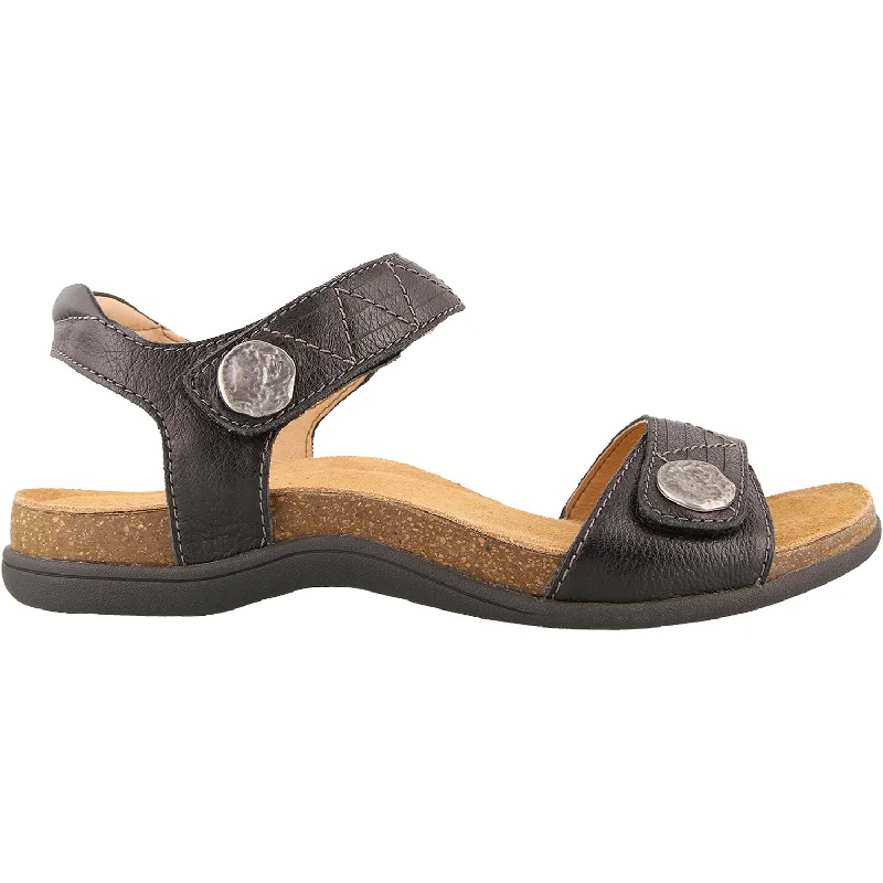 Men's sandals with a contrast stitching detailWomen's Taos Pioneer Black Leather