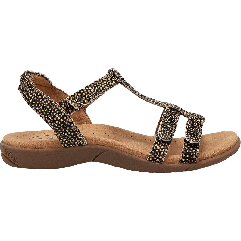 Men's sandals with a rubber sole for tractionWomen's Taos Trophy 2 Black/Camel Spotted Multi Leather