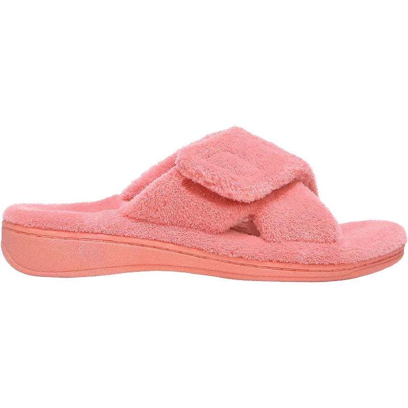 Men's sandals in a neutral color like black or brownWomen's Vionic Relax Sea Coral Terrycloth