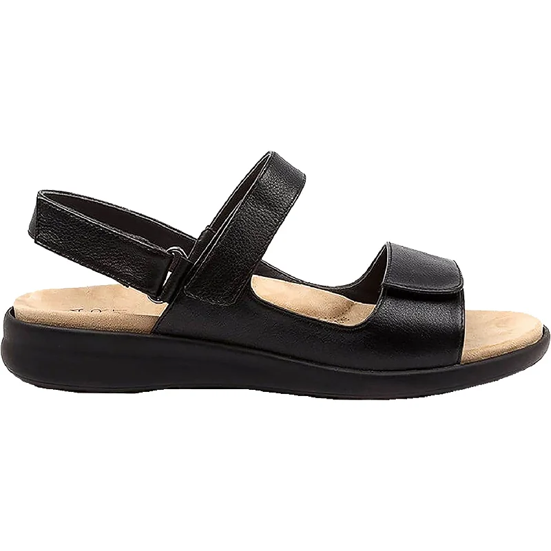 Men's sandals with a padded heelWomen's Ziera Benji Black Leather