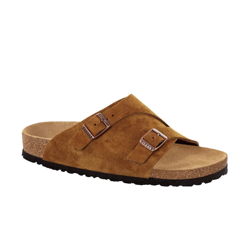 Men's sandals with a decorative buckle or charmZurich SFB Mink Suede Leather