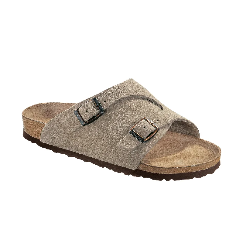 Men's sandals with a contrast stitching detailZurich Taupe Suede Leather