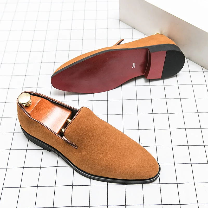 Men's loafers in a neutral color like black or brownThe rossi S2  - Red Bottom Dandelion  Men's Leather Loafers