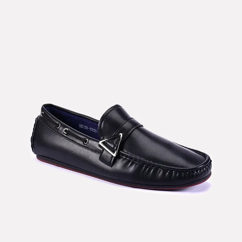 Men's loafers with a rubber sole for durabilityAlfred Black Modish Loafers 0130832