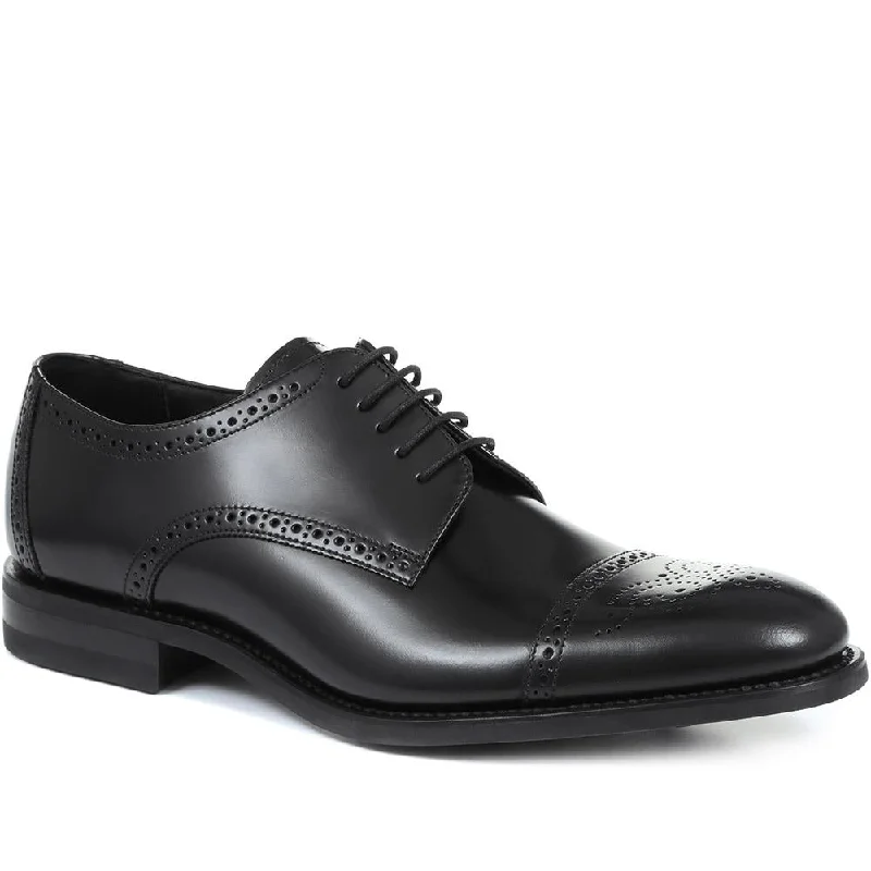 Men's casual shoes with a metallic trimAztec Goodyear Welted Leather Derby Brogues - LOA31502 / 317 645