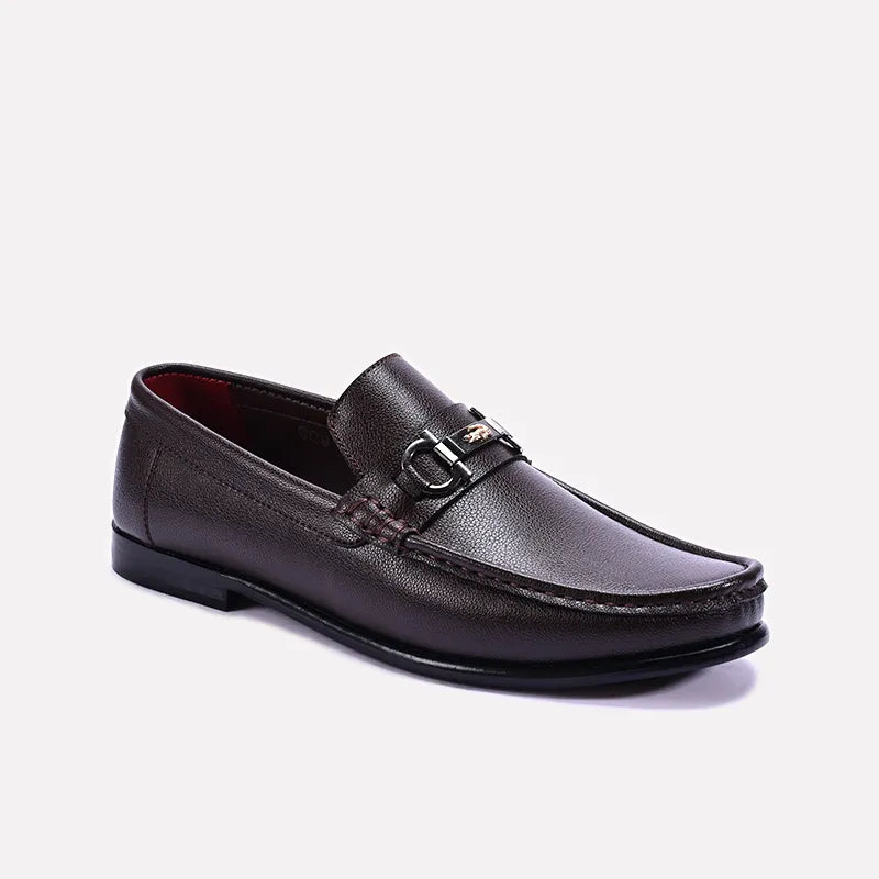 Men's loafers with a rubber sole for durabilityBarrington Brown Loafers Shoes 0130817