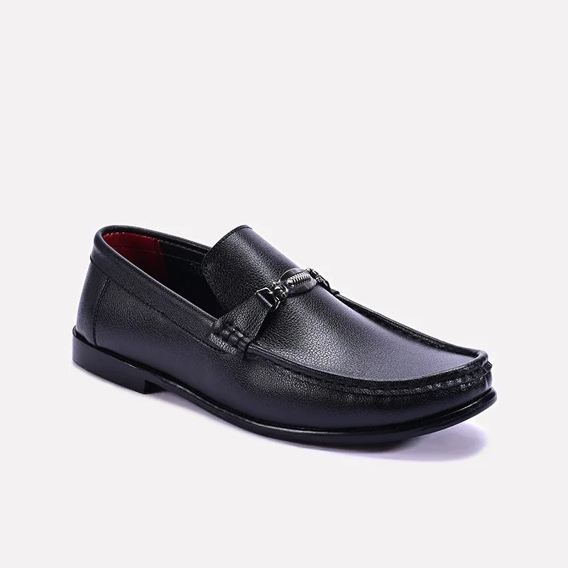 Men's loafers with a smooth leather finishBrad Black Classic Loafers 0130814