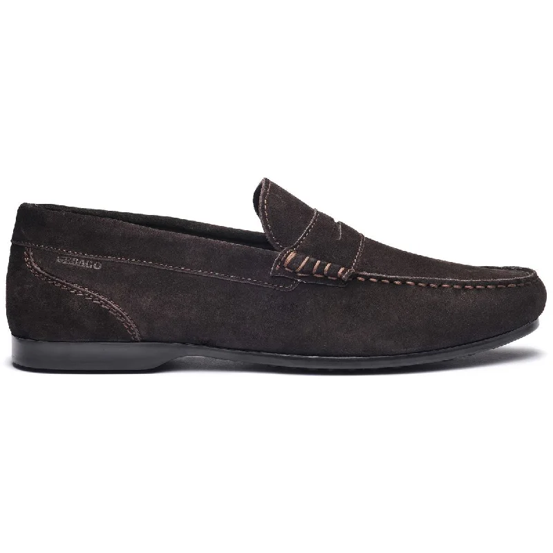 Men's loafers with a decorative buckleByron Suede - Dark Brown