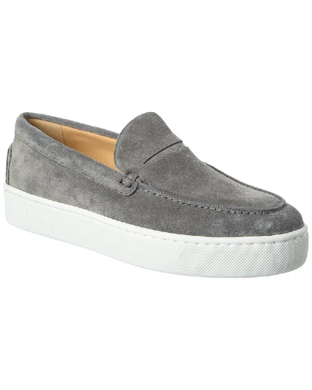 Men's loafers with a pointed toe for a stylish appearanceChristian Louboutin Paqueboat Suede Platform Sneaker