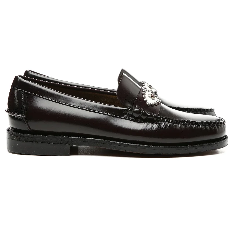 Men's loafers with a leather lacing systemClassic Dan Eyes HTC LA - Brown Burgundy