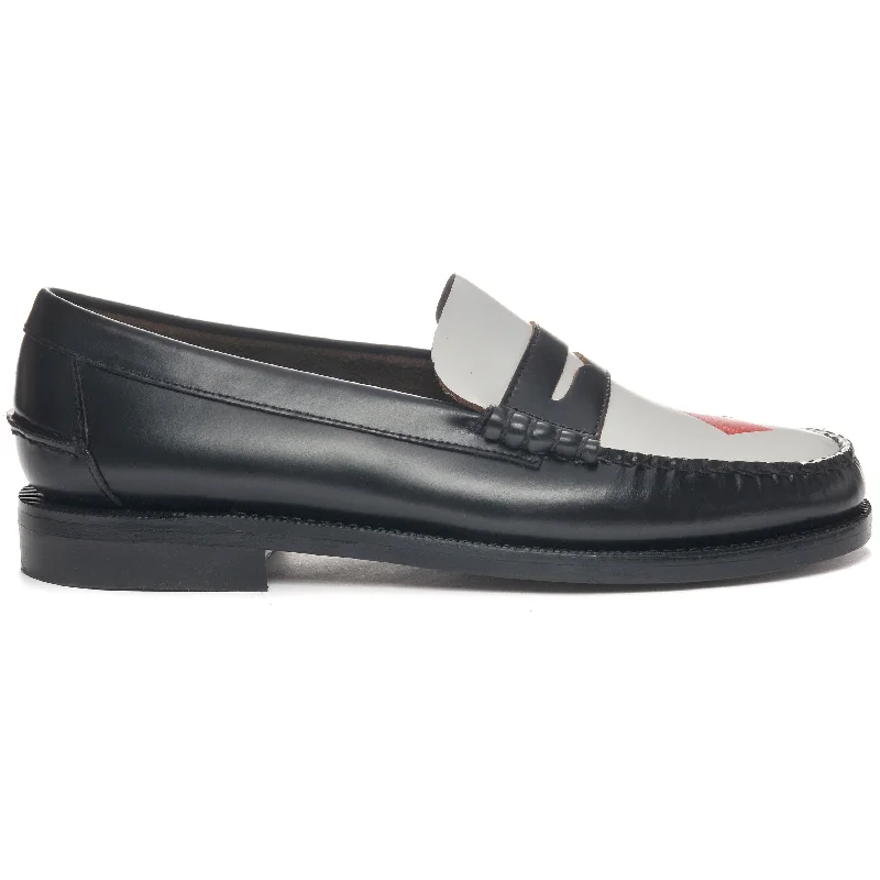 Men's loafers with a removable insole for cleaningClassic Dan Gambling - Black / White / Red