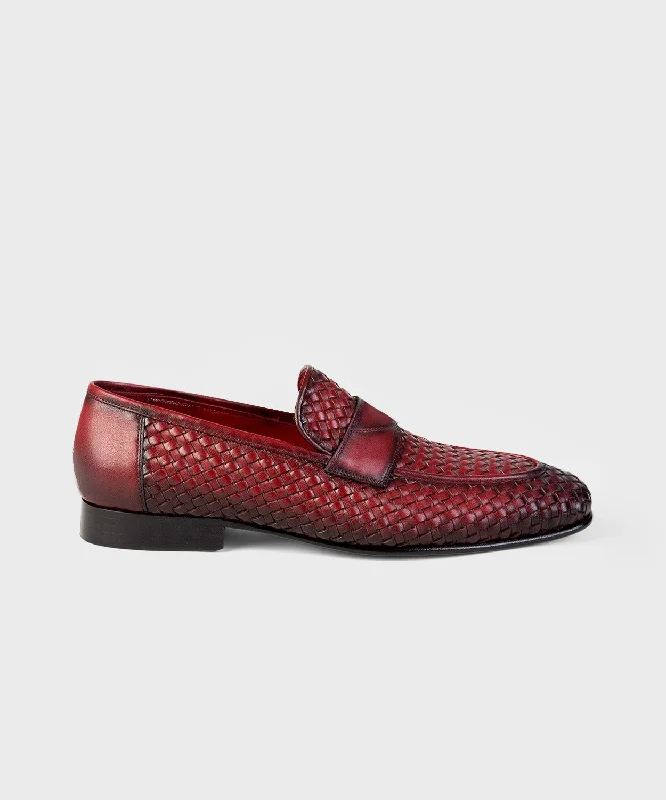 Men's loafers with a moc - toe designWoven Loafers