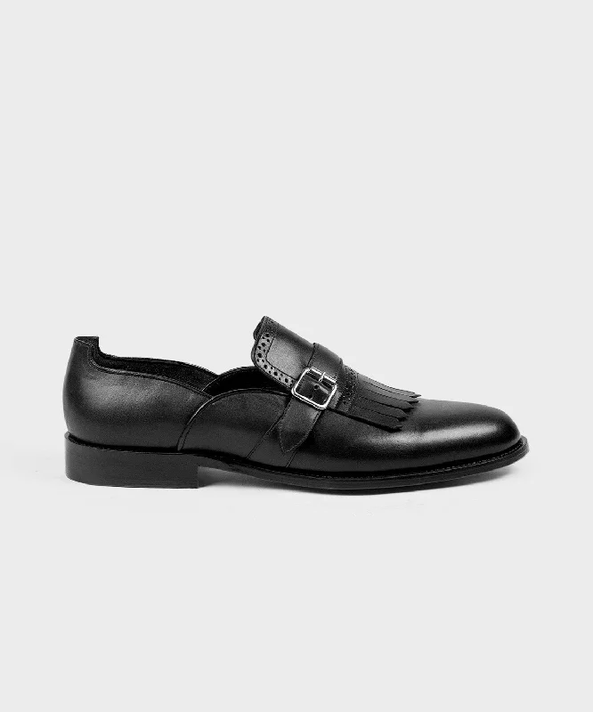 Men's loafers with a removable insole for cleaningBlack Monk Shoes