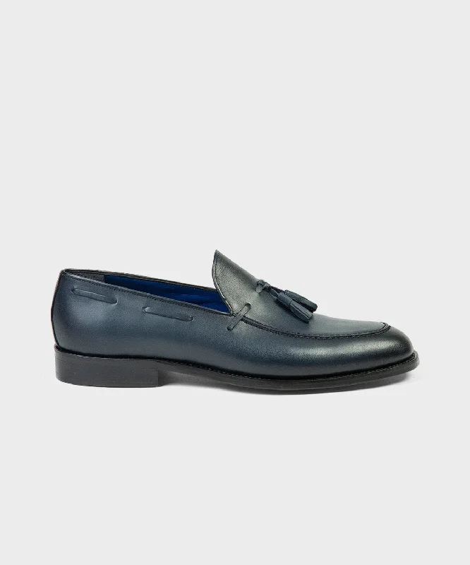 Suede men's loafers for a soft and luxurious feelBlue Tassel Loafers