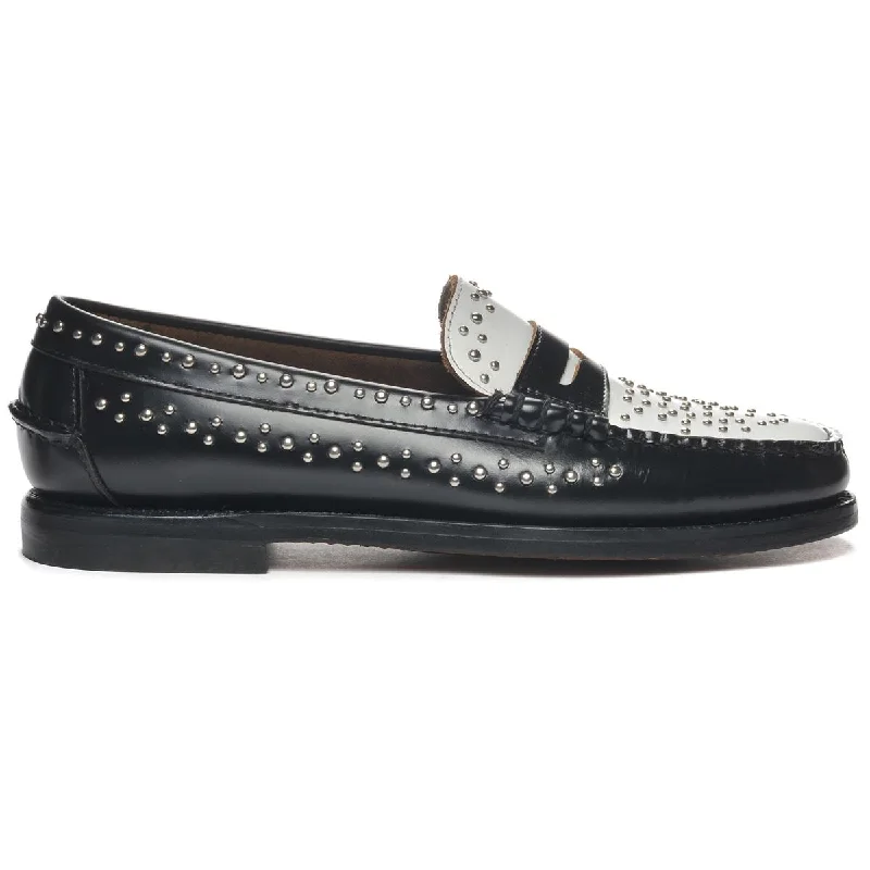 Men's loafers with a removable insole for cleaningDan Studs - Black & White