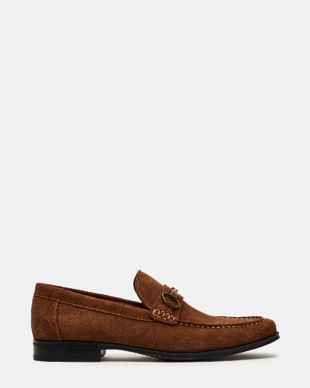 Men's loafers with a decorative buckleGADDIS TOBACCO SUEDE