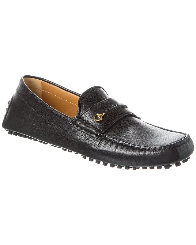 Men's loafers with a low - heeled designGucci Horsebit Leather Loafer