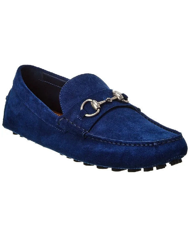 Suede men's loafers for a soft and luxurious feelGucci Horsebit Suede Driver