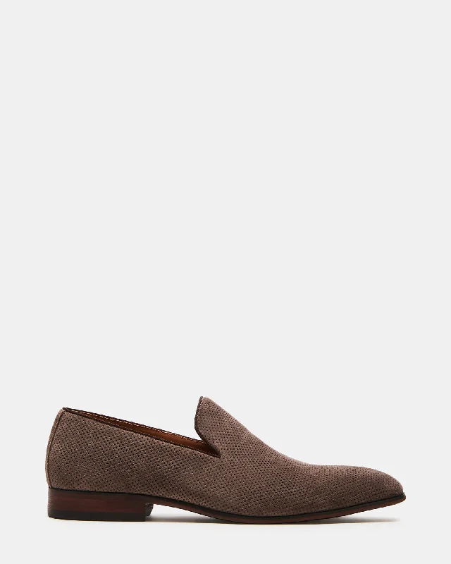 Slip - on men's loafers for easy wearJARONTE TAUPE SUEDE