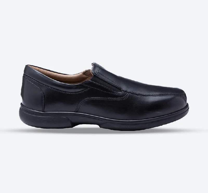 Men's loafers with a perforated leather upper for ventilationMens Wide Fit Tredd Well Norbit Slip On Shoes