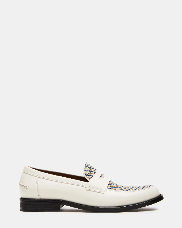 Men's loafers with a memory foam insoleNELTON WHITE MULTI