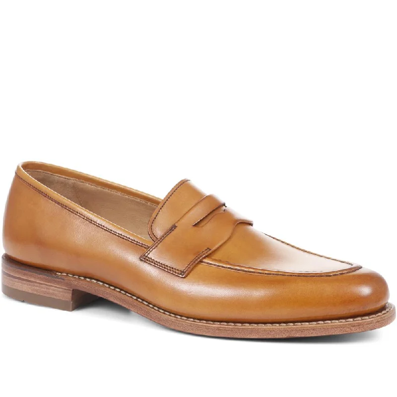 Men's casual shoes with a rubber toe cap for protectionOhio Goodyear Welted Leather Loafers - LOA35500 / 321 886