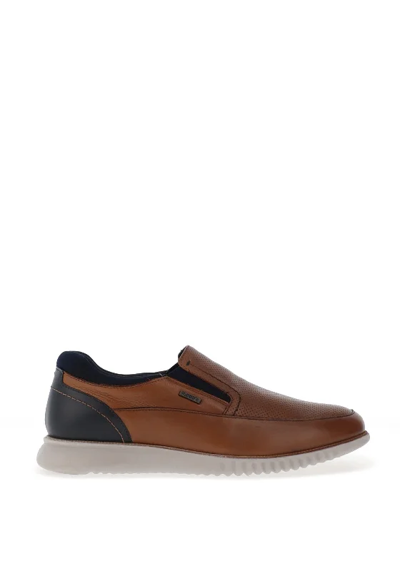 Men's casual shoes with a thick sole for added heightPaul O Donnell by POD Cooper Slip-On Shoe, Cognac