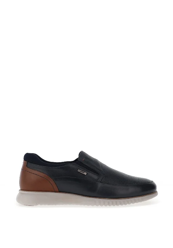 Men's casual shoes with a low - profile designPaul O Donnell by POD Cooper Slip-On Shoe, Navy & Tan