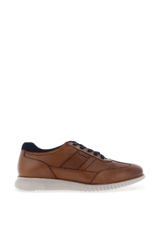 Men's casual shoes with a floral print for a unique stylePaul O Donnell by POD Cormac Leather Shoe, Cognac