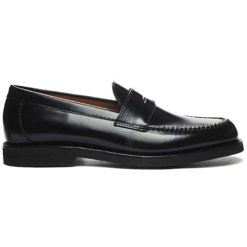 Men's loafers with a leather lacing systemRyan Brushed Polaris - Black