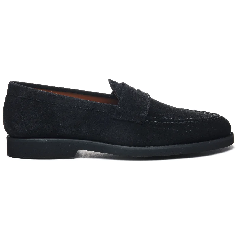 Men's loafers with a perforated leather upper for ventilationRyan Suede Polaris - Navy Blue