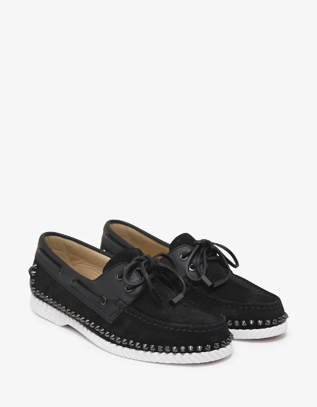 Men's loafers with a contrast stitching detailChristian Louboutin Steckel Flat Crosta Wax Boat Shoes