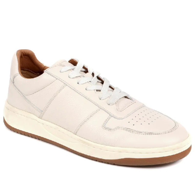 Men's casual shoes with a geometric patternTaipei Casual Leather Trainers - TAIPEI / 324 013