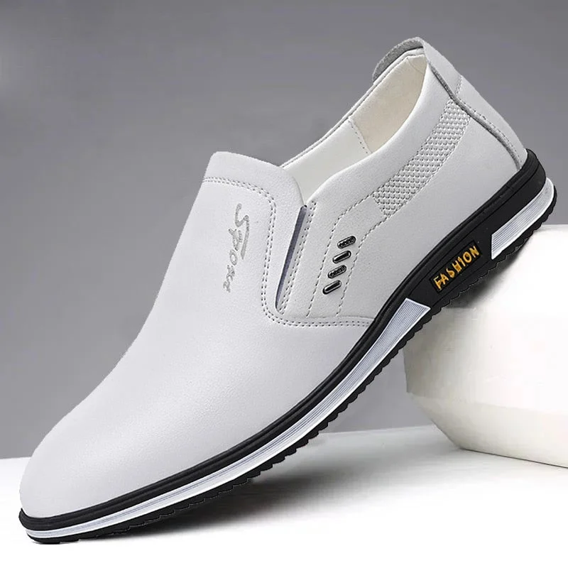 Men's loafers with a leather lacing systemThe Nova - Leather Casual Moccasins For Men