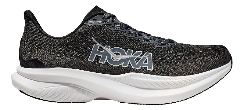 Men's lightweight running shoes with a mesh upperMen's Hoka Mach 6 (Black/White)