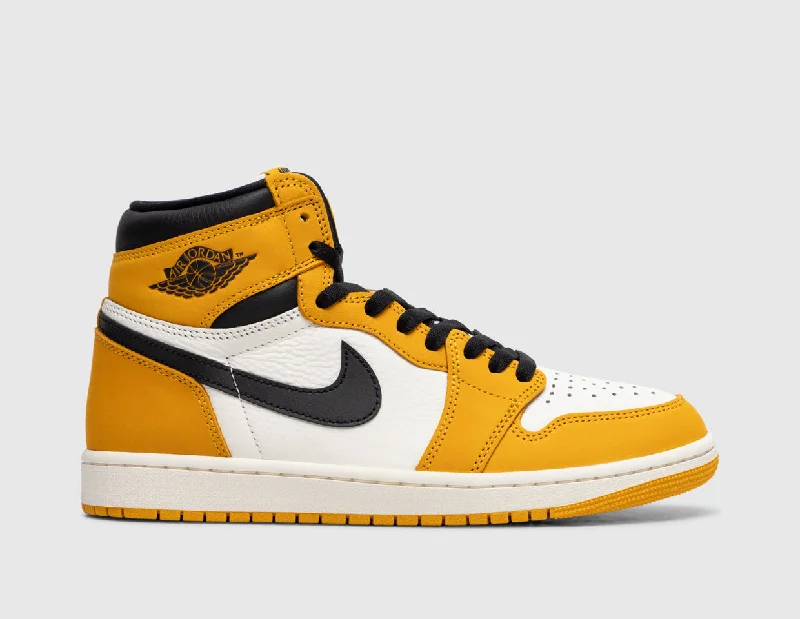 Men's sneakers with a leather lining for breathabilityJordan 1 Retro High OG Yellow Ochre / Black - Sail