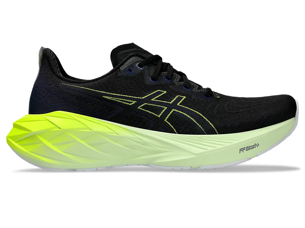 Men's running shoes with a speed - lacing systemMen's ASICS Nova Blast 4 (Black/ Blue Expanse)