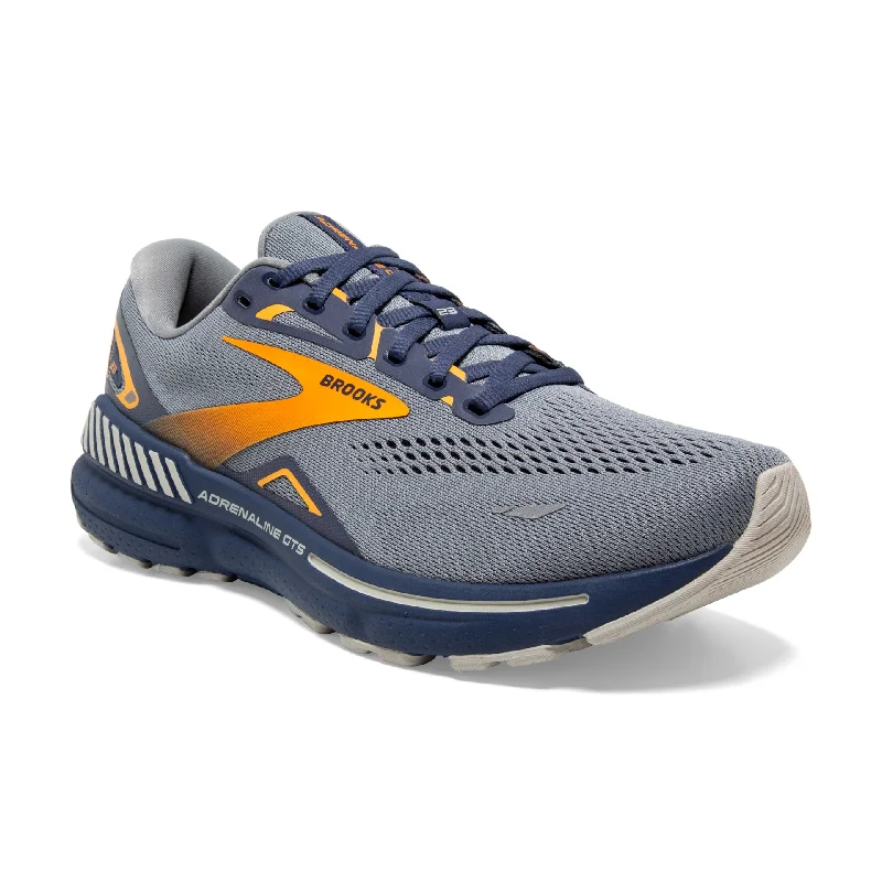 Men's running shoes with a soft, plush insoleMen's Brooks Adrenaline GTS 23 (Grey/Crown Blue/Orange)