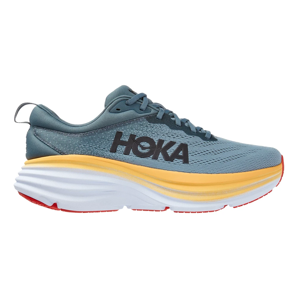 Men's running shoes with a speed - lacing systemMen's Hoka Bondi 8 (Goblin Blue/Mountain)