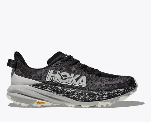 Reflective men's running shoes for low - light visibilityMen's Hoka Speedgoat 6 (Black/Stardust)