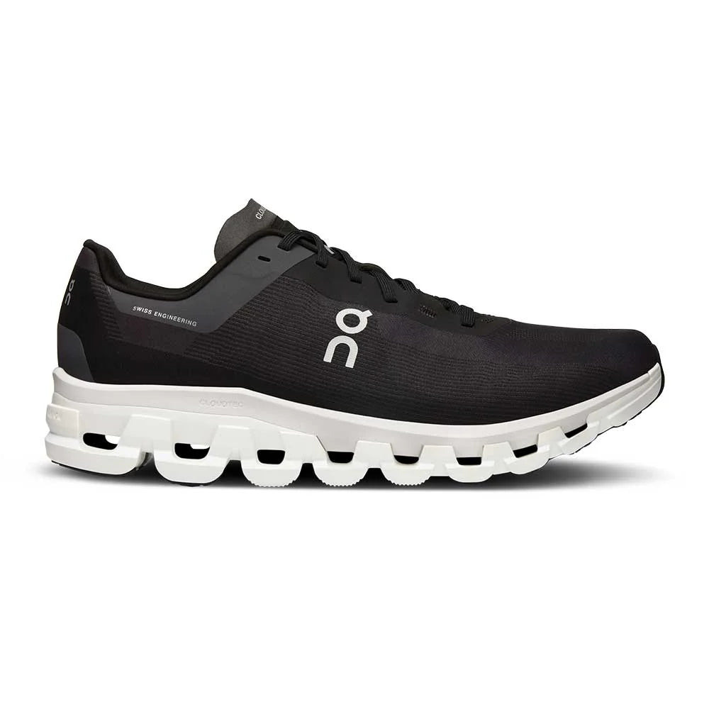 Men's running shoes with a traction - optimized outsoleMen's On Cloudflow 4 (Black/White)