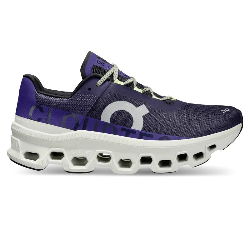 Men's running shoes with a padded heel collarMen's On Cloudmonster (Acai/Aloe)