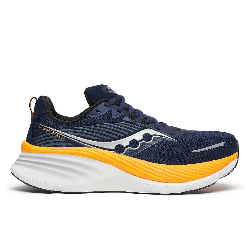 Minimalist men's running shoes for a natural feelMen's Saucony Hurricane 24 (Navy/Peel)