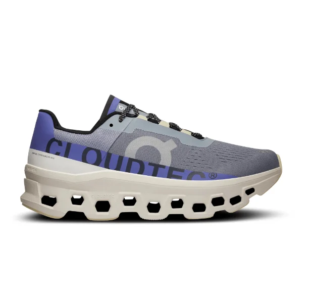 Men's running shoes with a high - energy return midsoleON RUNNING - Cloudmonster Mist/Blueberry M