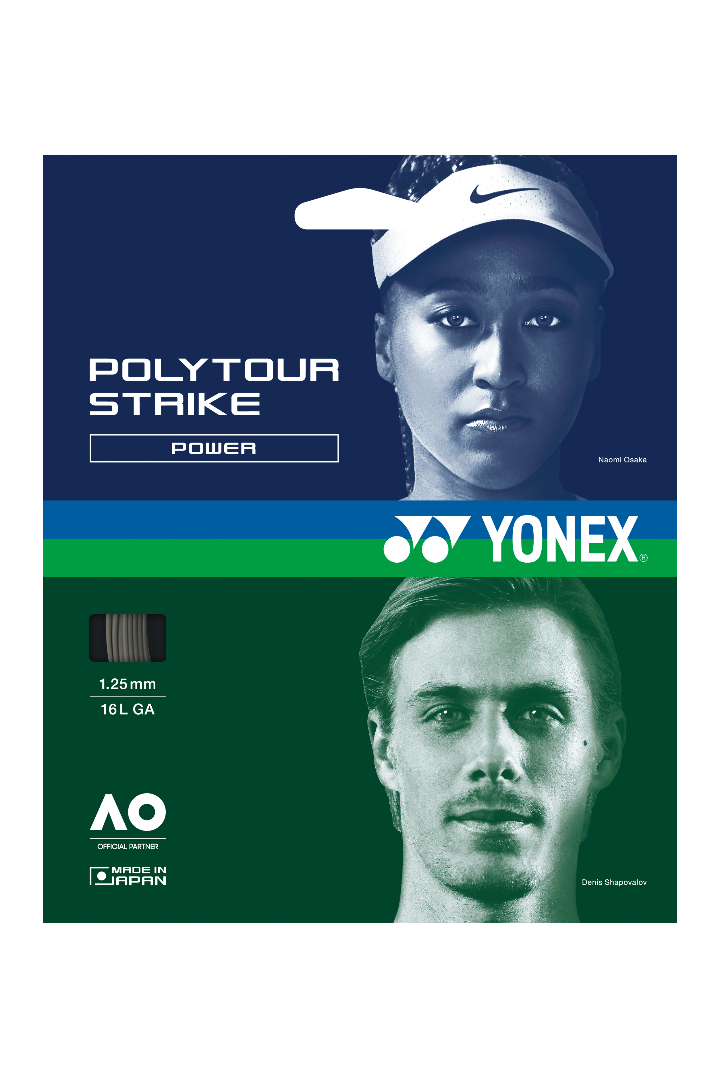 Yonex PolyTour Strike 16 / 16L Grey (Set)