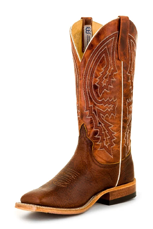 Men's cowboy boots with a distressed leather finishAnderson Bean Mens 13in Mike Tyson Rust Lava Leather Cowboy Boots